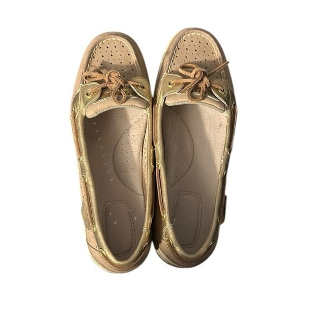 Women’s gold Sperry Angelfish linen shoes Size 8 M